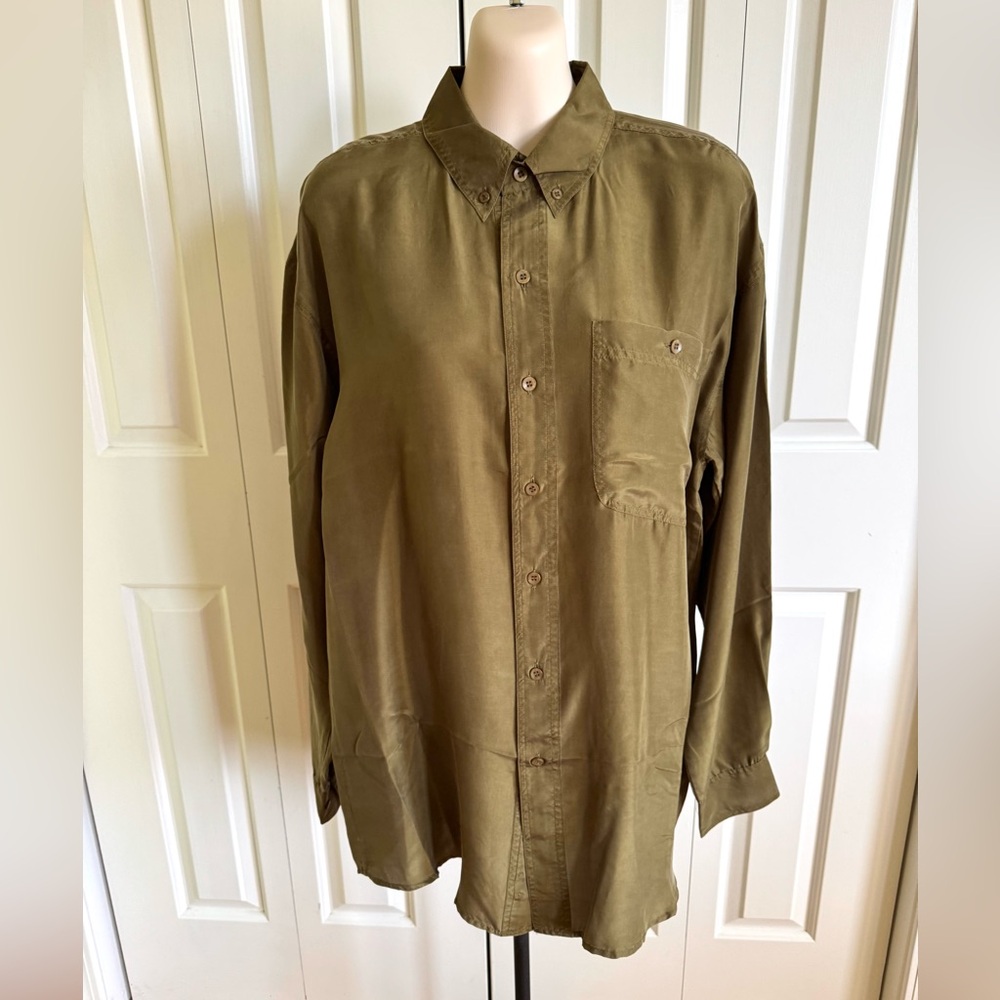 GIORGIO MICHELE Men’s Olive Green Shirt S NWT